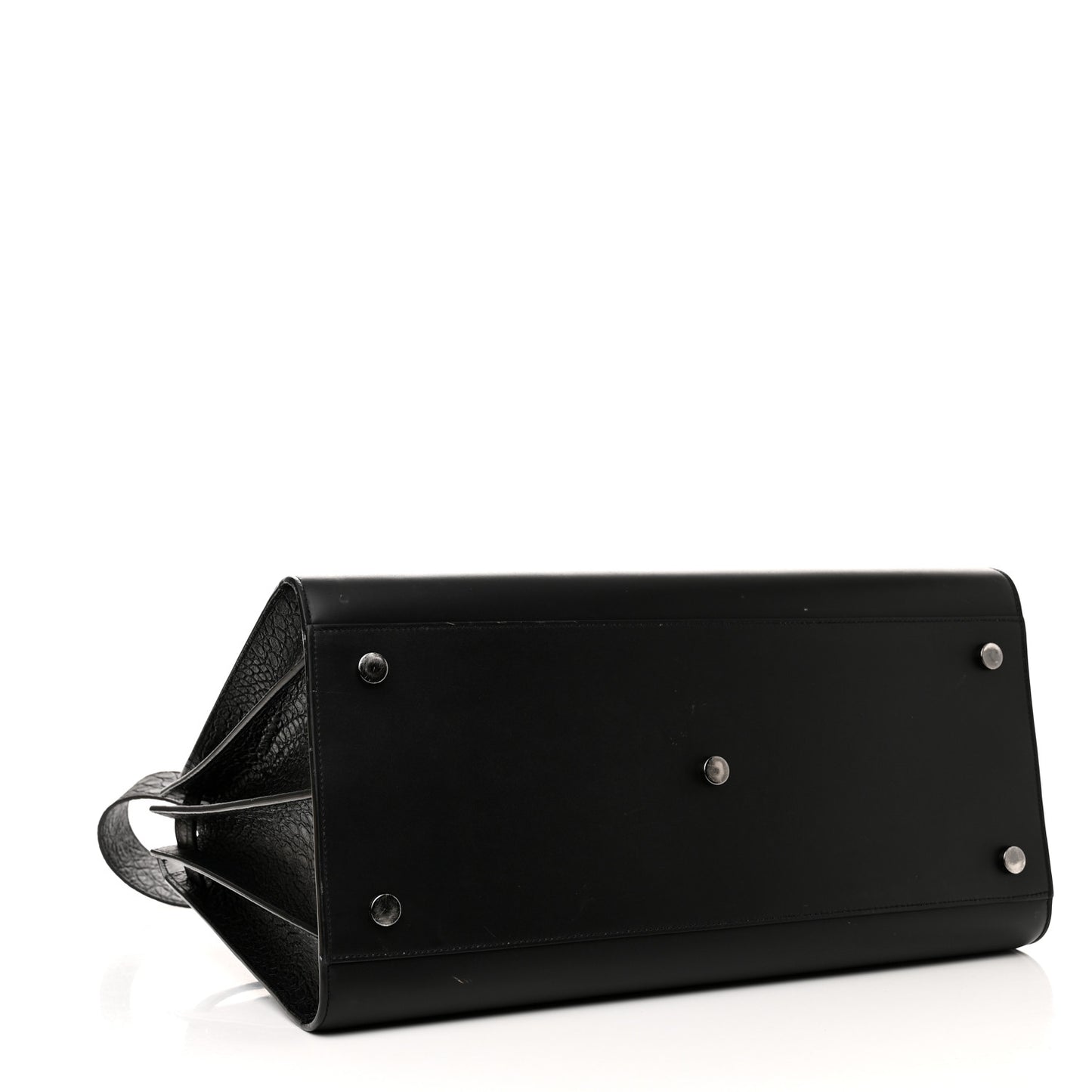 Calfskin Crocodile Embossed Large Sac De Jour Carryall Black