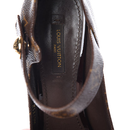 Louis Vuitton Patent Monogram Ritual Platform Pumps 37.5 9 of 15