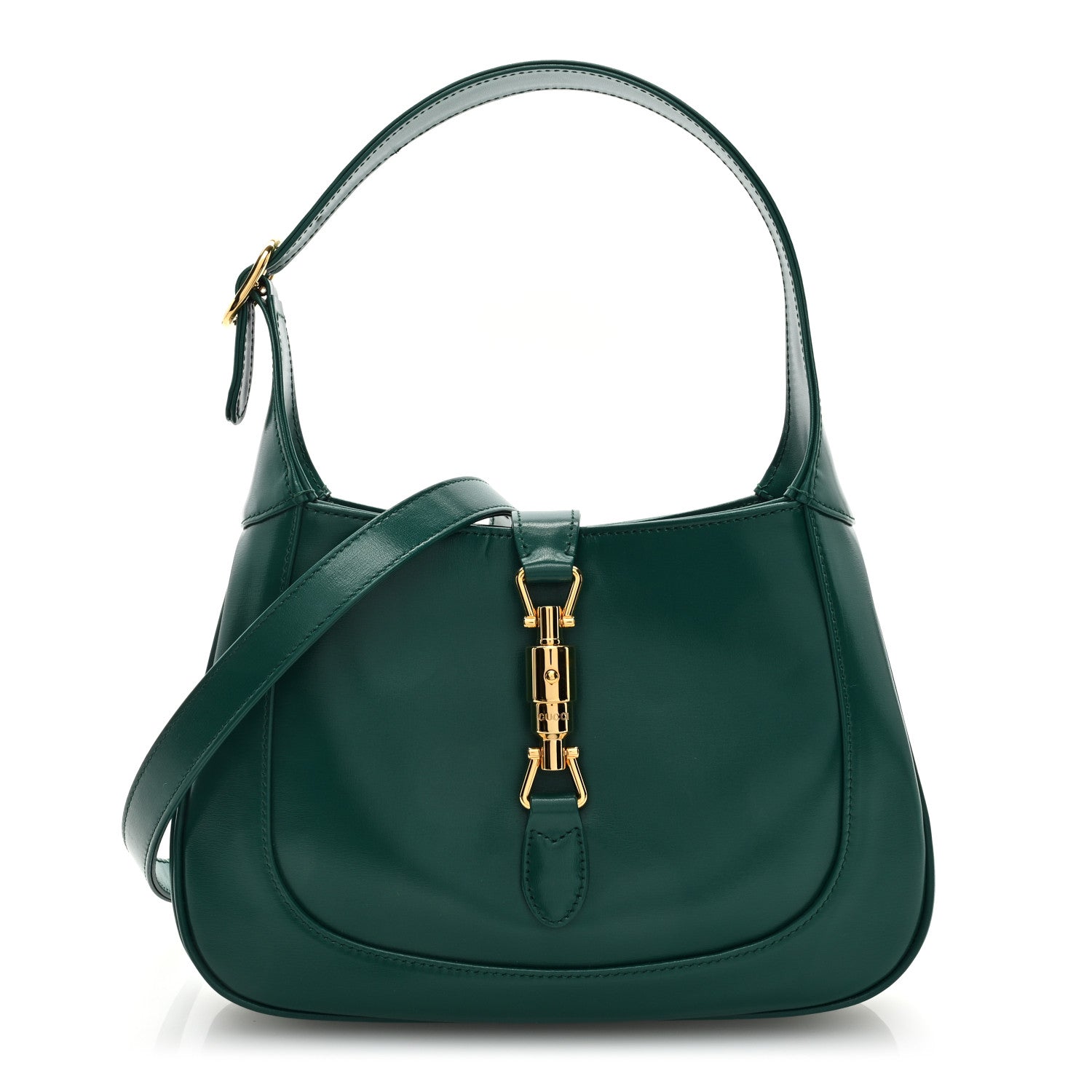 Gucci Boarded Dyana Lux Calfskin Small Jackie 1961 Hobo Emerald 1 of 9