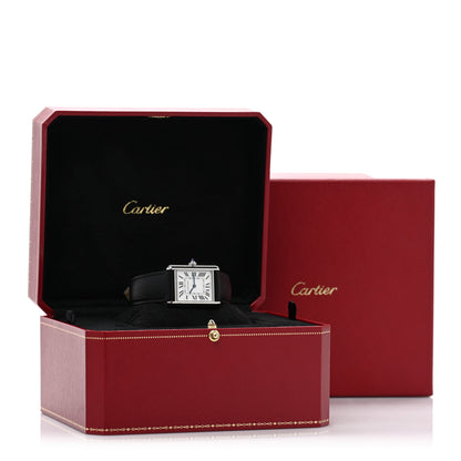 Cartier Stainless Steel Calfskin 25mm Must de Cartier Tank Quartz Watch 5 of 5