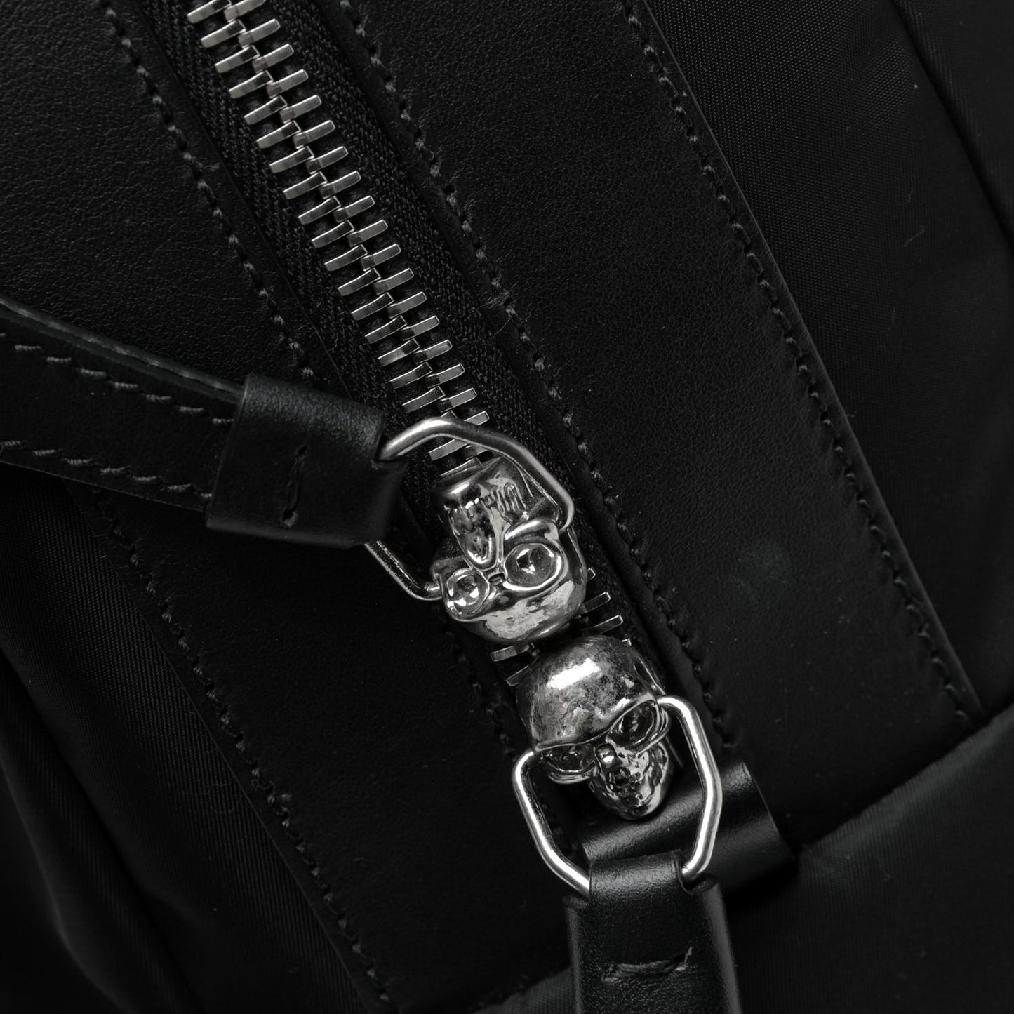 Nylon Lion Skull Backpack Black