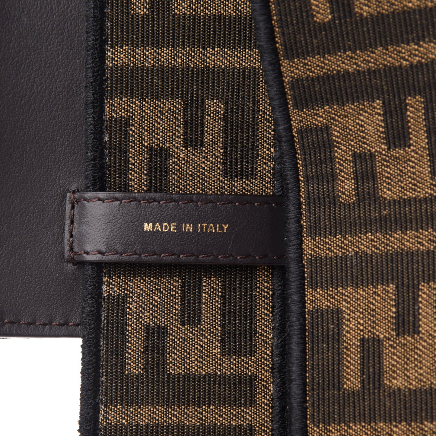 Fabric Jacquard FF 1974 Cell Pocket Strap You Tobacco Moro Black