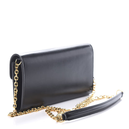 Celine Shiny Smooth Calfskin C Wallet On Chain Bag Black 3 of 9