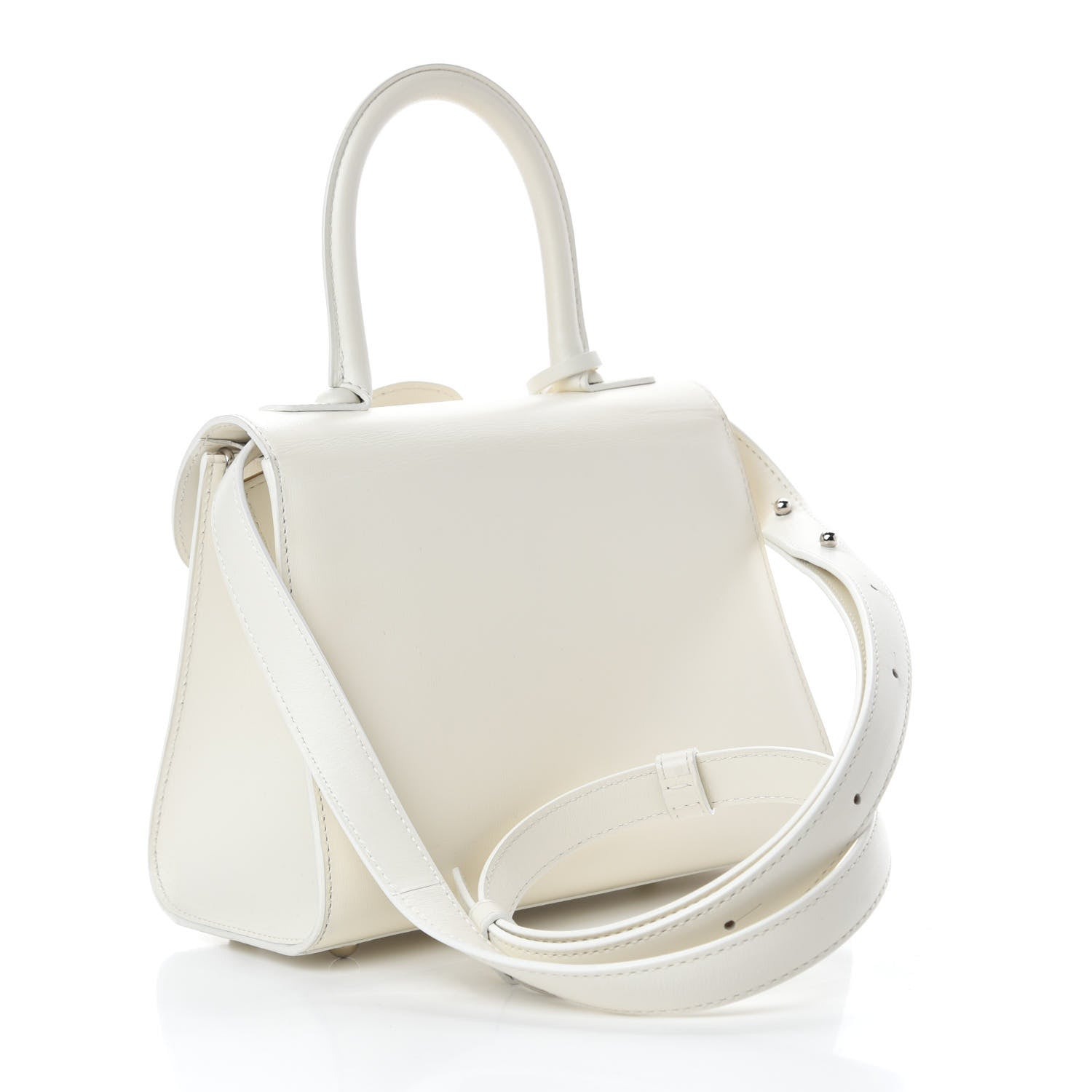 Delvaux Calfskin Mini Brillant Satchel Ivory 4 of 11