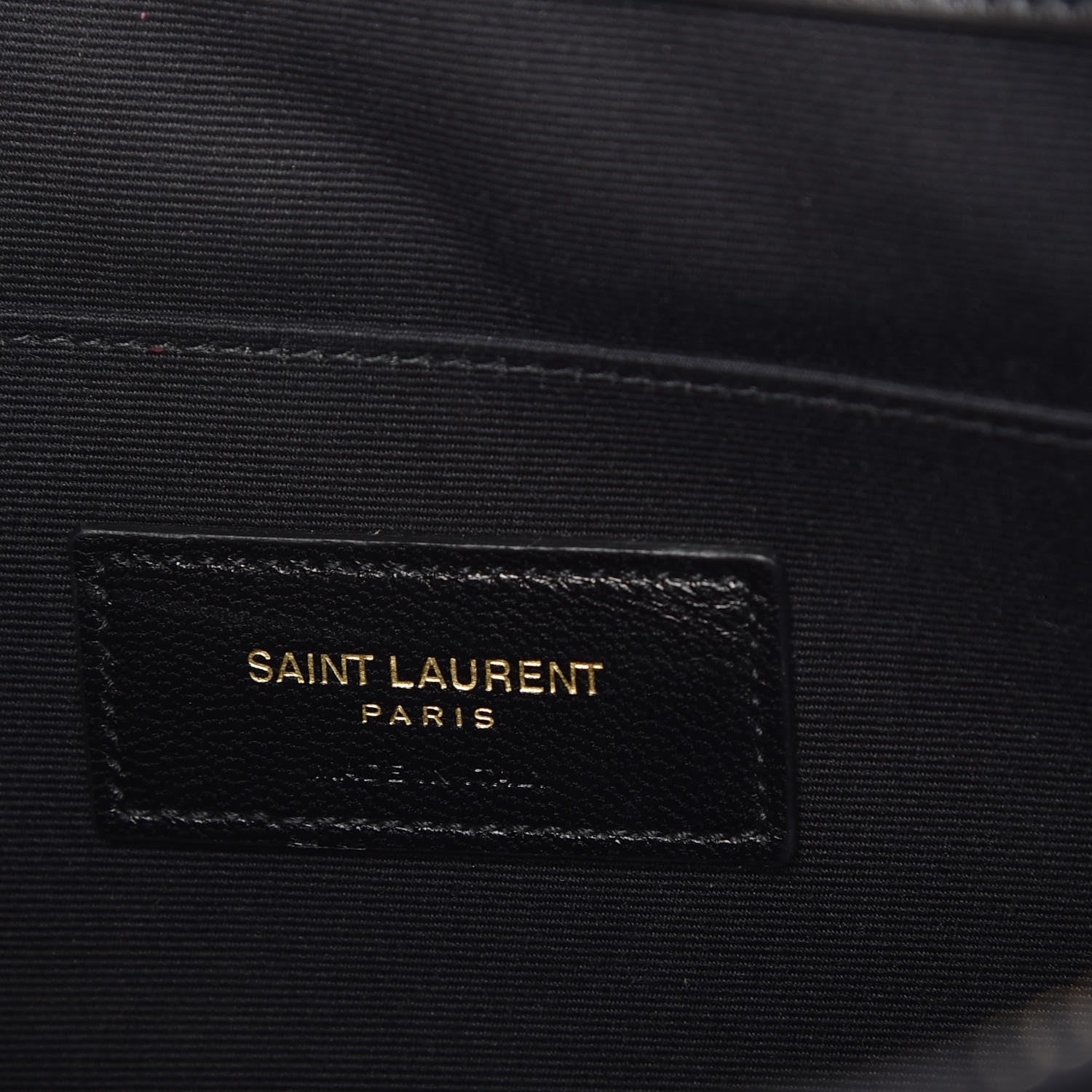 Saint Laurent Calfskin Matelasse Chevron Monogram Document Holder Black 6 of 10