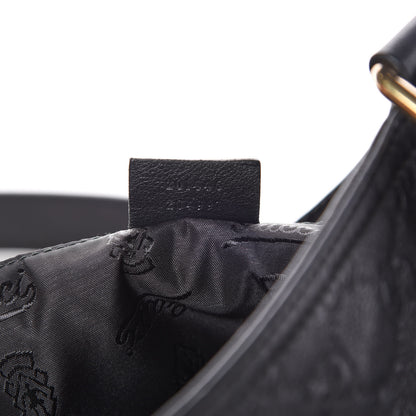 Gucci Guccissima Medium Flat Messenger Bag Black 6 of 6