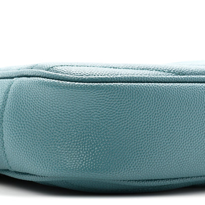 Saint Laurent Grain De Poudre Matelasse Monogram Mini Lou Camera Bag Blue Vert 9 of 12