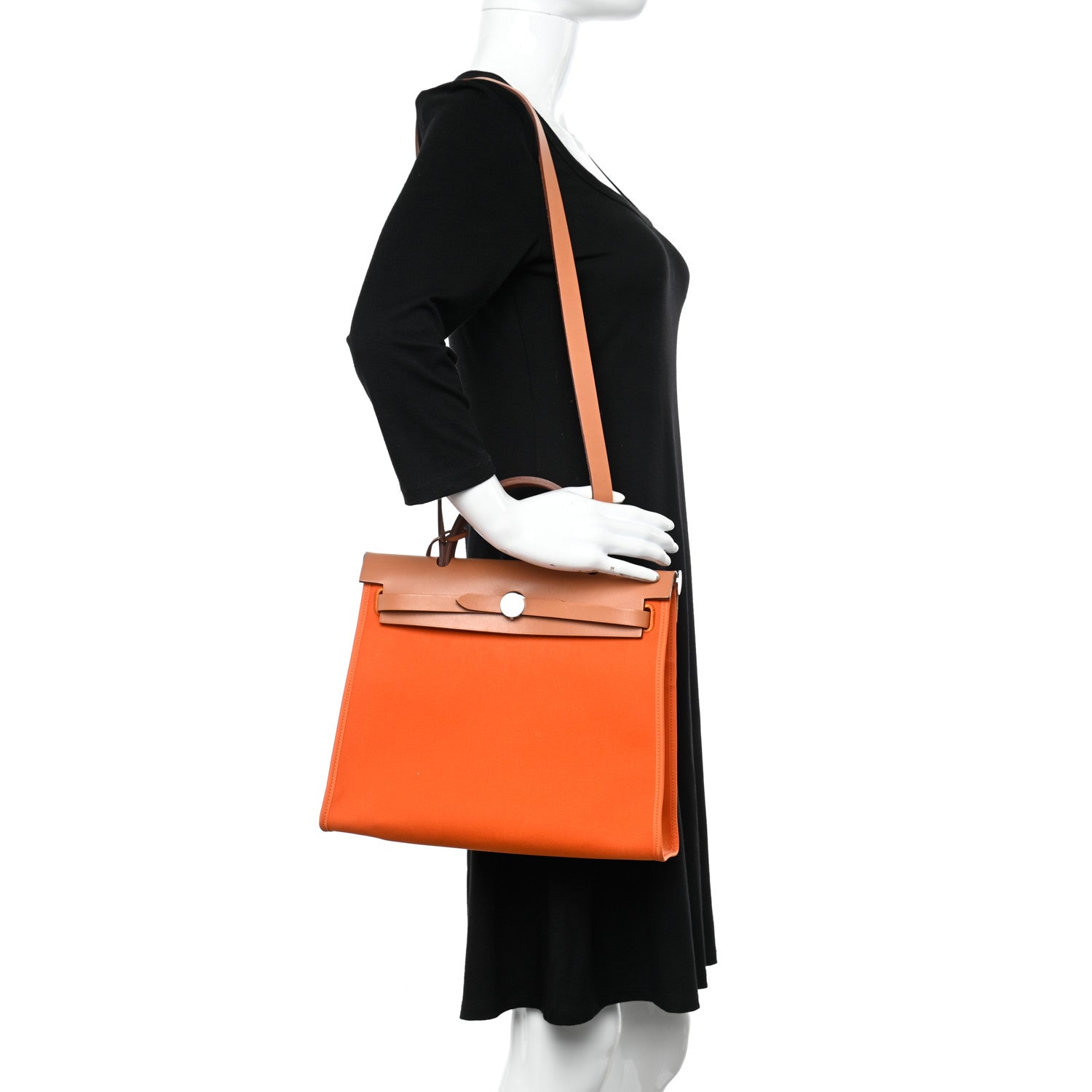 Hermes Toile Vache Hunter Herbag Zip 31 PM Orange 2 of 8