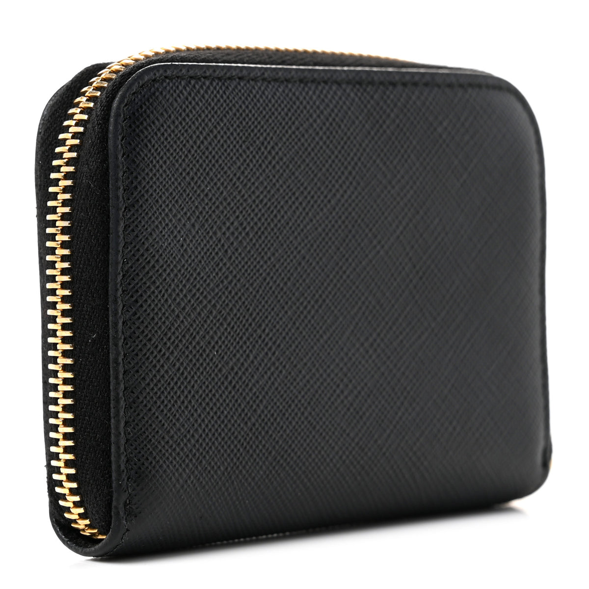 Prada Vitello Move Triangle Logo Zip Coin Purse Black 3 of 7