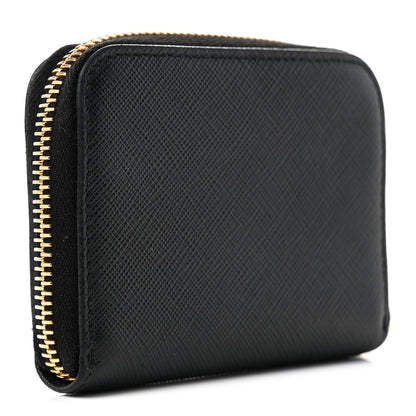 Prada Vitello Move Triangle Logo Zip Coin Purse Black 3 of 7