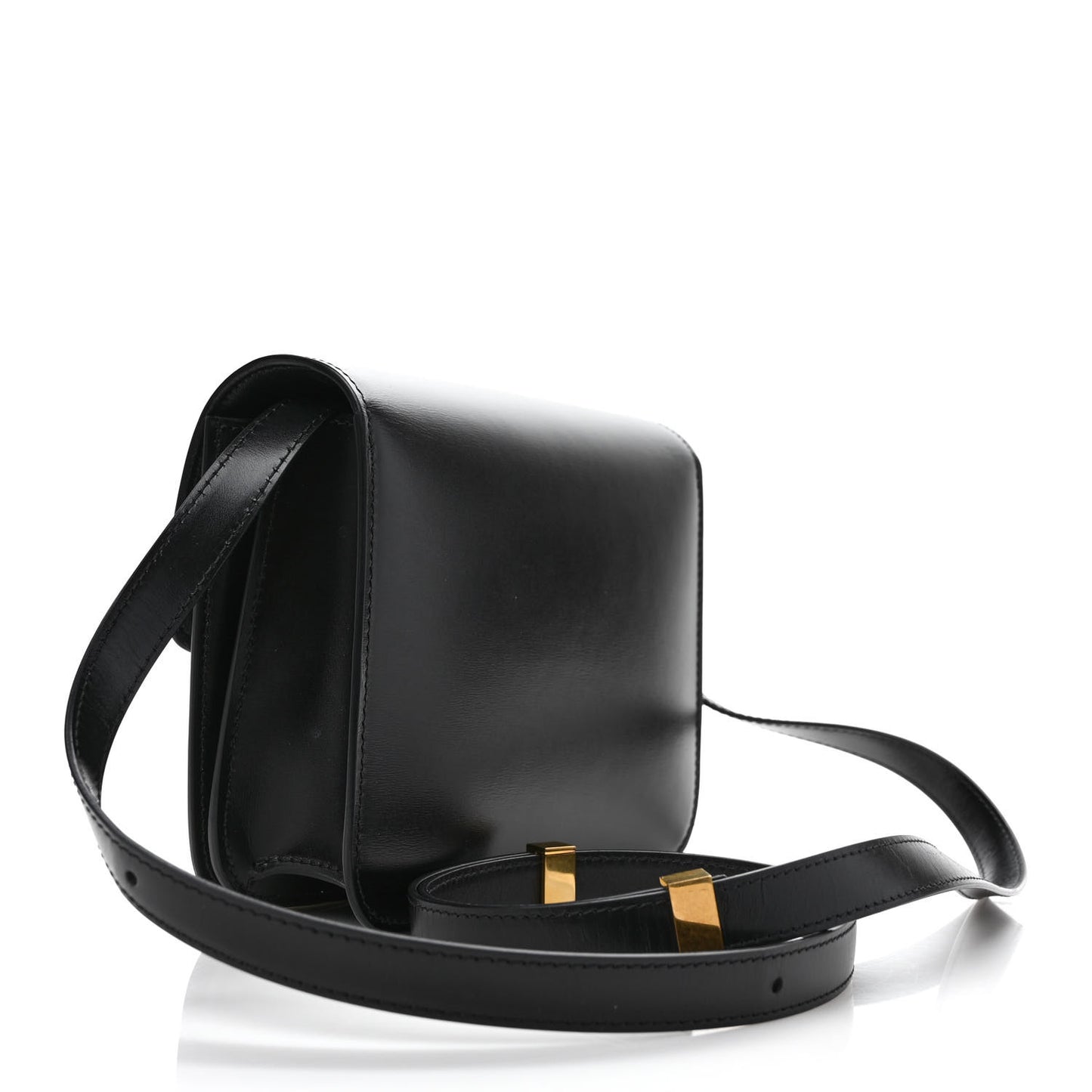 Box Calfskin Teen Classic Box Flap Bag Black