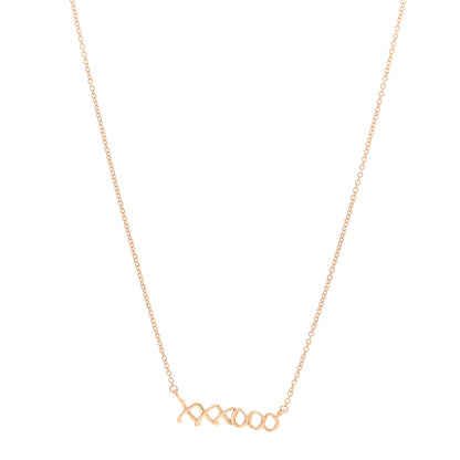 Tiffany 18K Rose Gold Paloma's Graffiti Love and Kisses Pendant Necklace 1 of 5