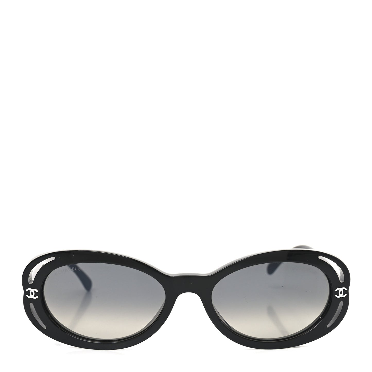 Acetate Oval Sunglasses 71571A Black
