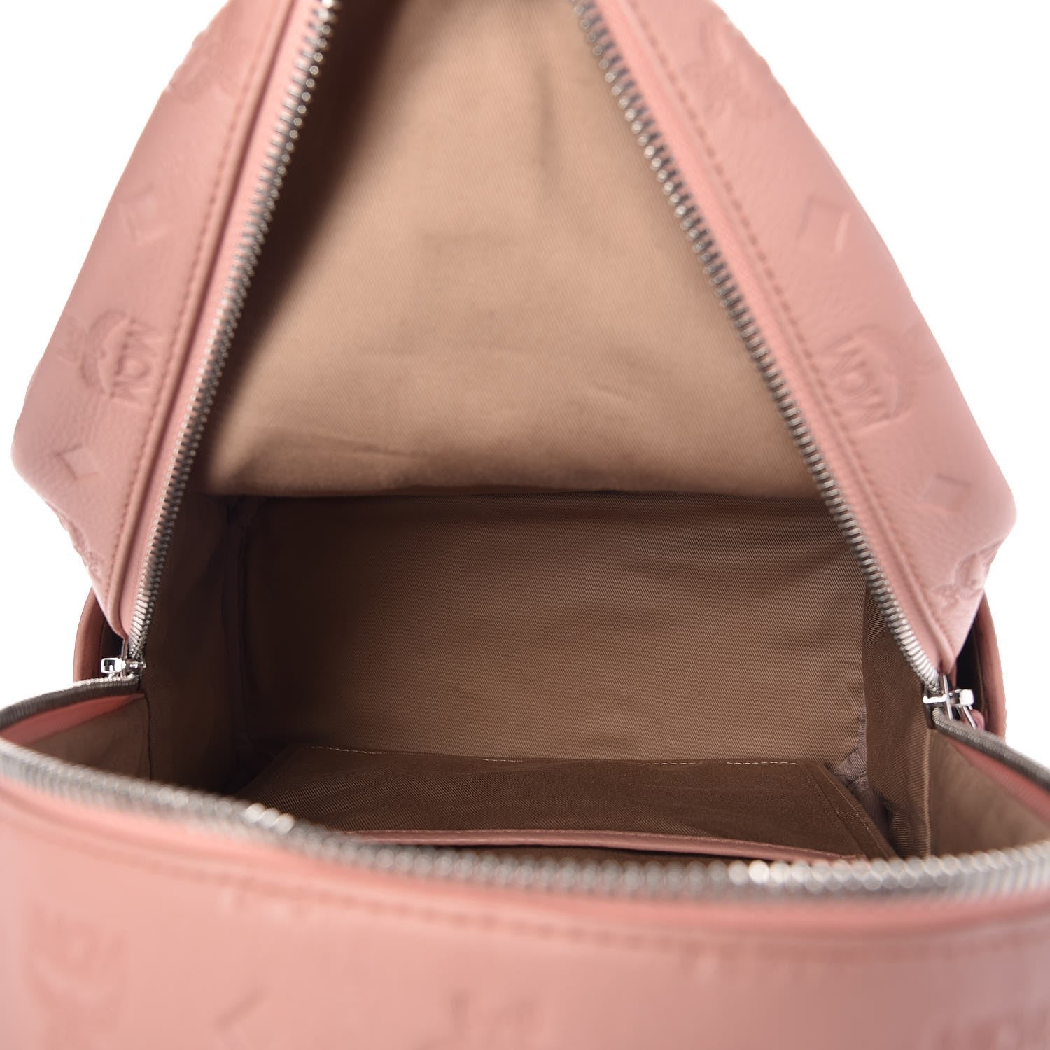 MCM Calfskin Ottomar Monogram Small Backpack Pink 4 of 6