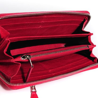 Balenciaga Agneau Giant 12 Silver Hardware Continental Zip Around Wallet Rose Thulian 5 of 7