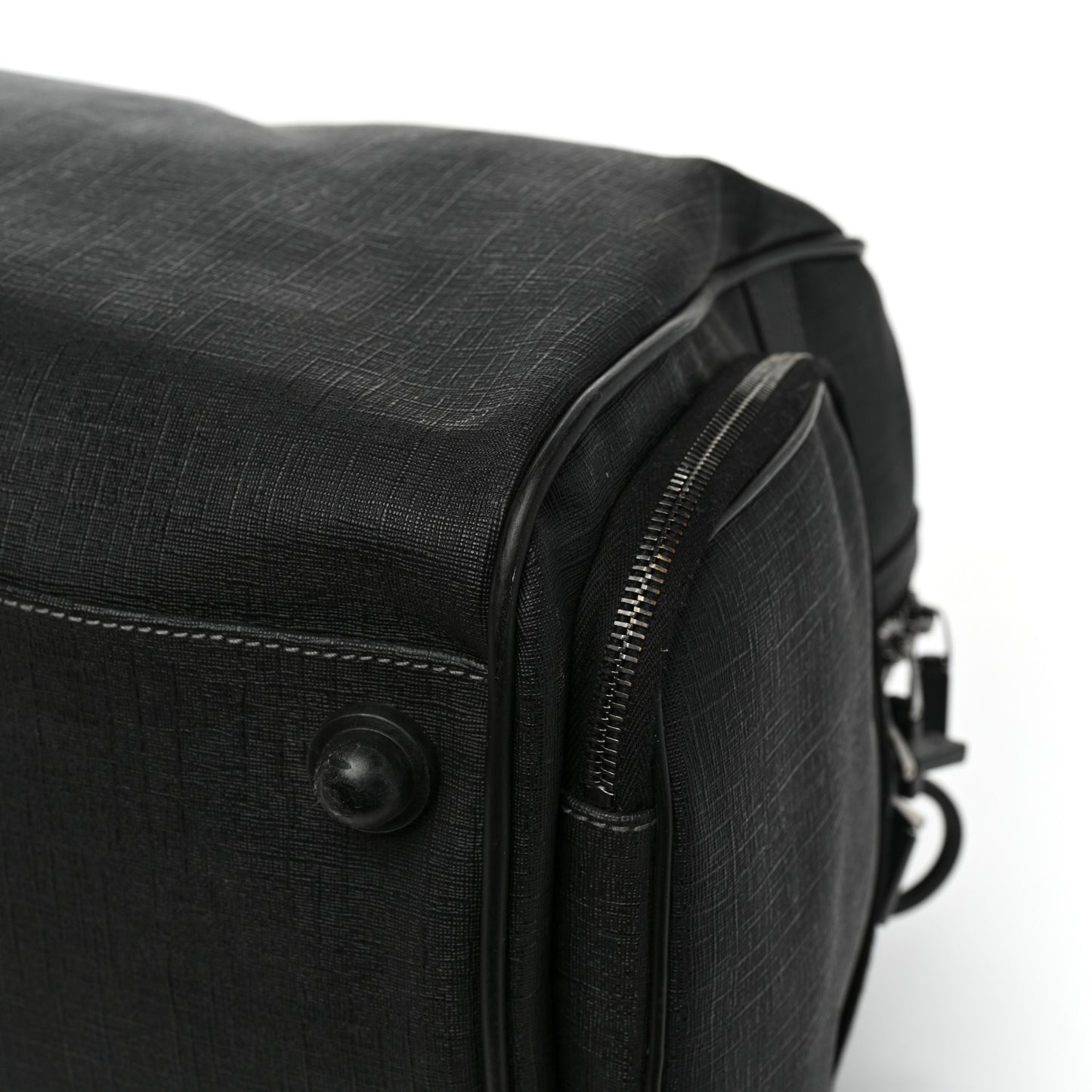 Coated Canvas Interlocking G Duffle Bag Black