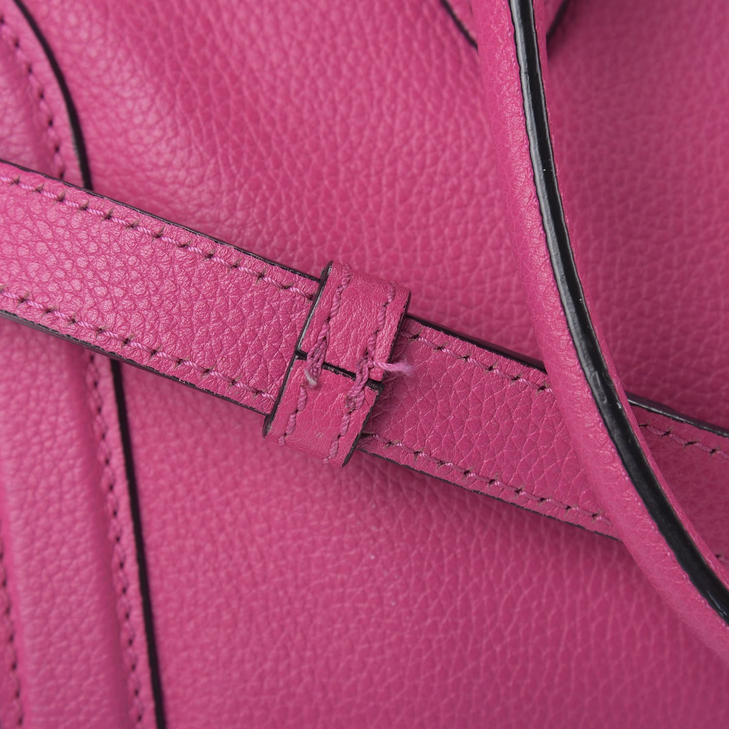Pebbled Calfskin Small Skull Padlock Zip Around Tote Bouganville