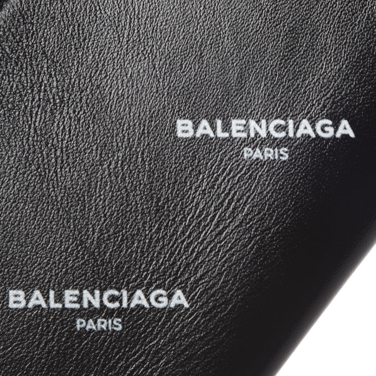 Lambskin Allover Logo Vertical Card Case Black