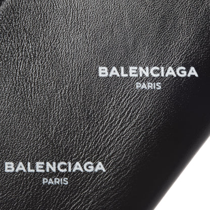 Balenciaga Lambskin Allover Logo Vertical Card Case Black 6 of 6