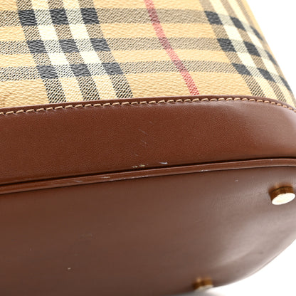 Burberry Haymarket Check Top Handle Crossbody Brown 16 of 20