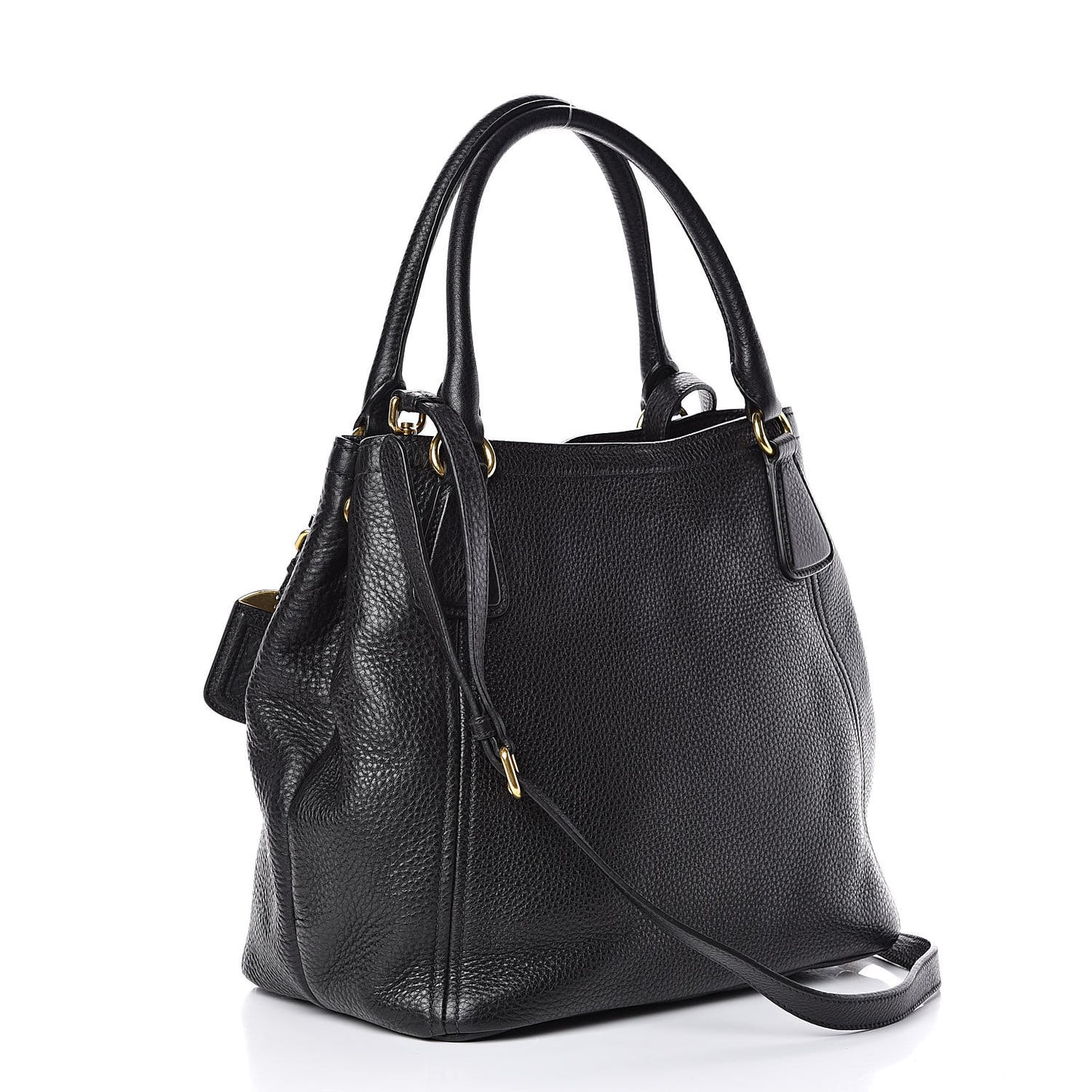 Vitello Daino Shoulder Bag Black