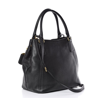 Prada Vitello Daino Shoulder Bag Black 3 of 11