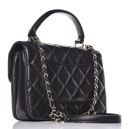 Chanel Lambskin Quilted Small Trendy CC Dual Handle Flap Bag Black 3 of 10