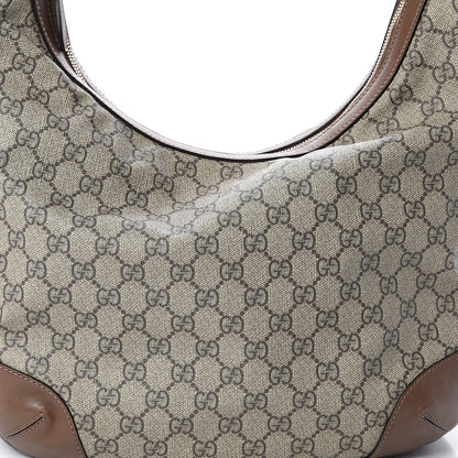 Gucci GG Supreme Monogram Margaux Calfskin Medium Nice Hobo Beige Ebony Acero 6 of 8