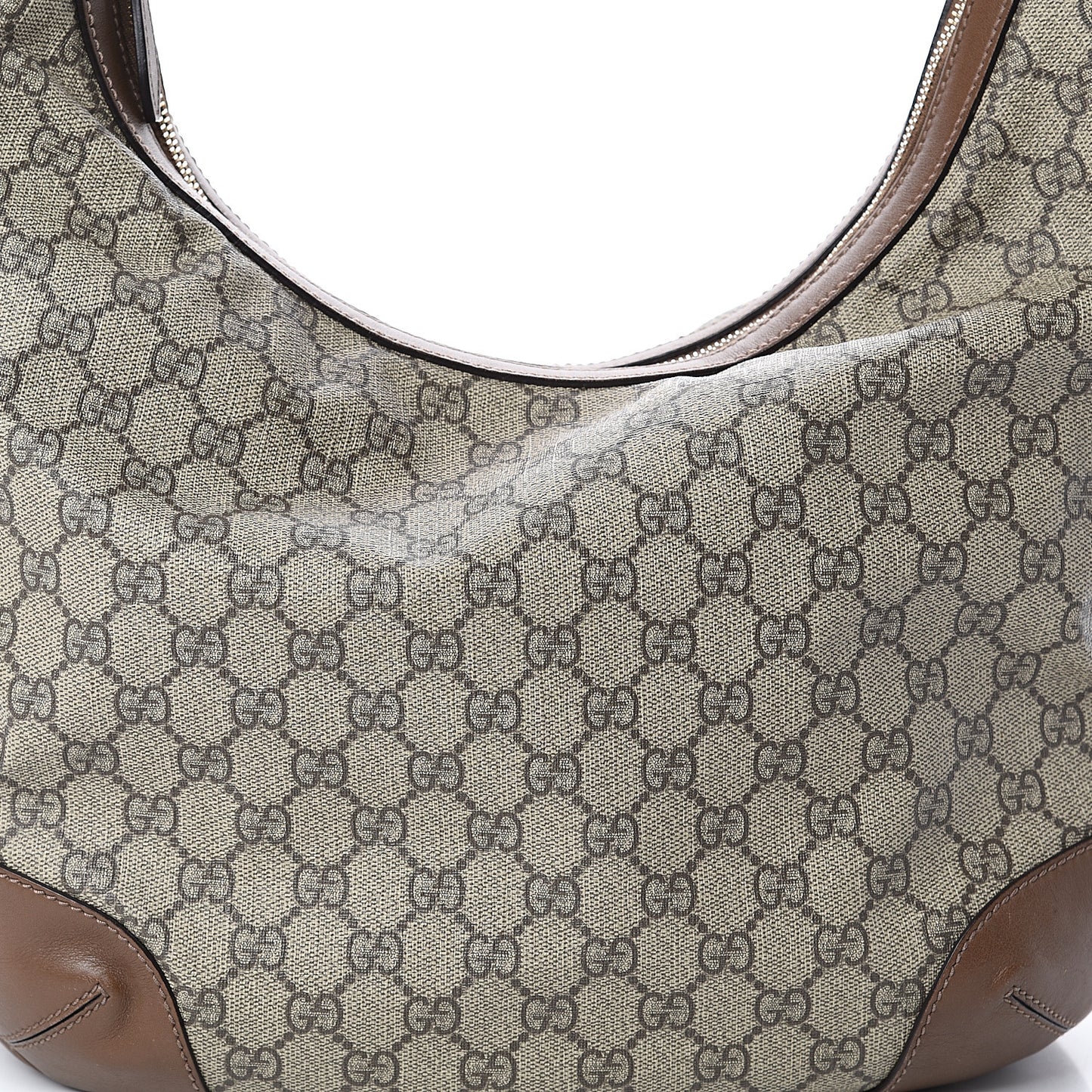 GG Supreme Monogram Margaux Calfskin Medium Nice Hobo Beige Ebony Acero