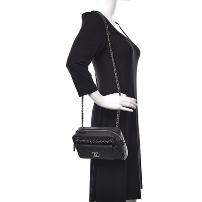 Chanel Caviar Quilted Small In & Out Camera Case Black 2 of 10