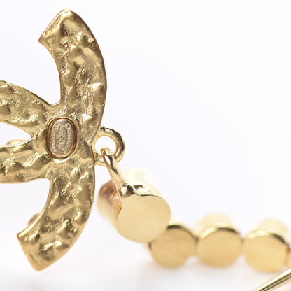 Chanel CC Crystal Drop Earrings Gold 4 of 4