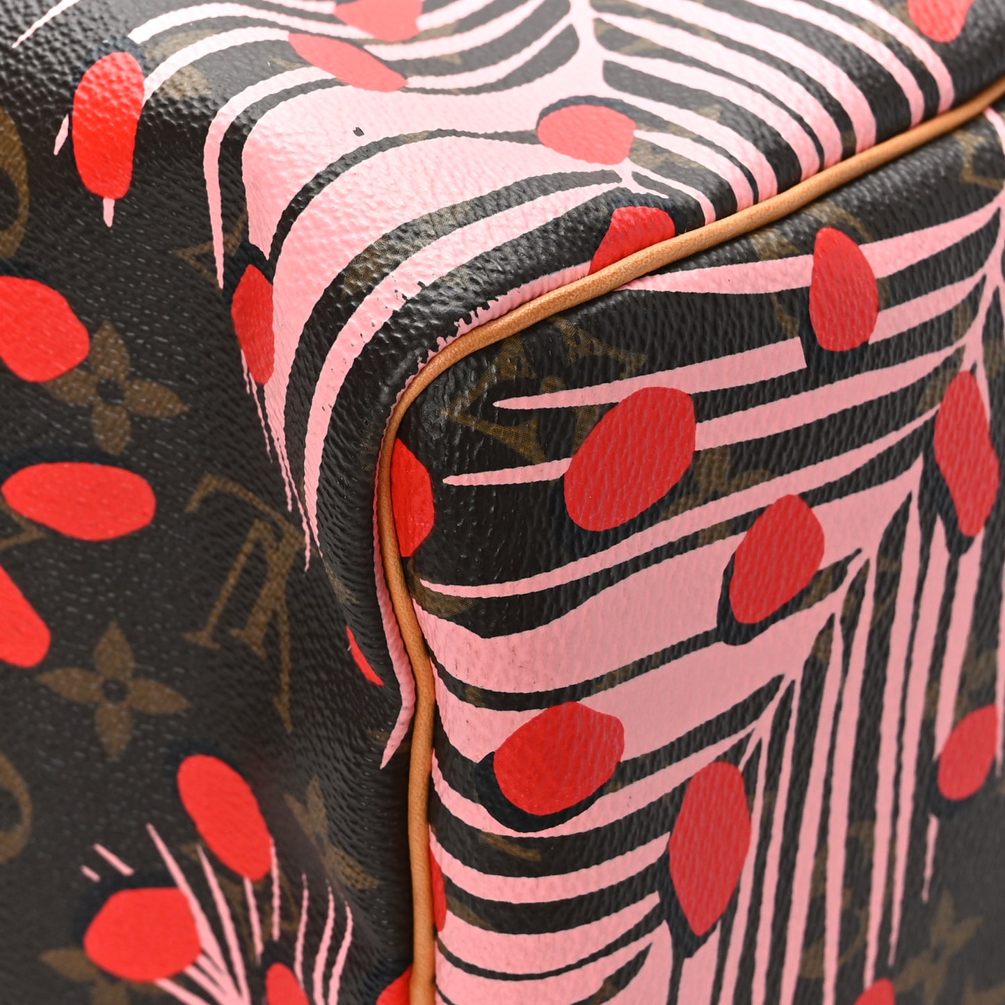 Monogram Jungle Dots Speedy 30 Sugar Pink Poppy