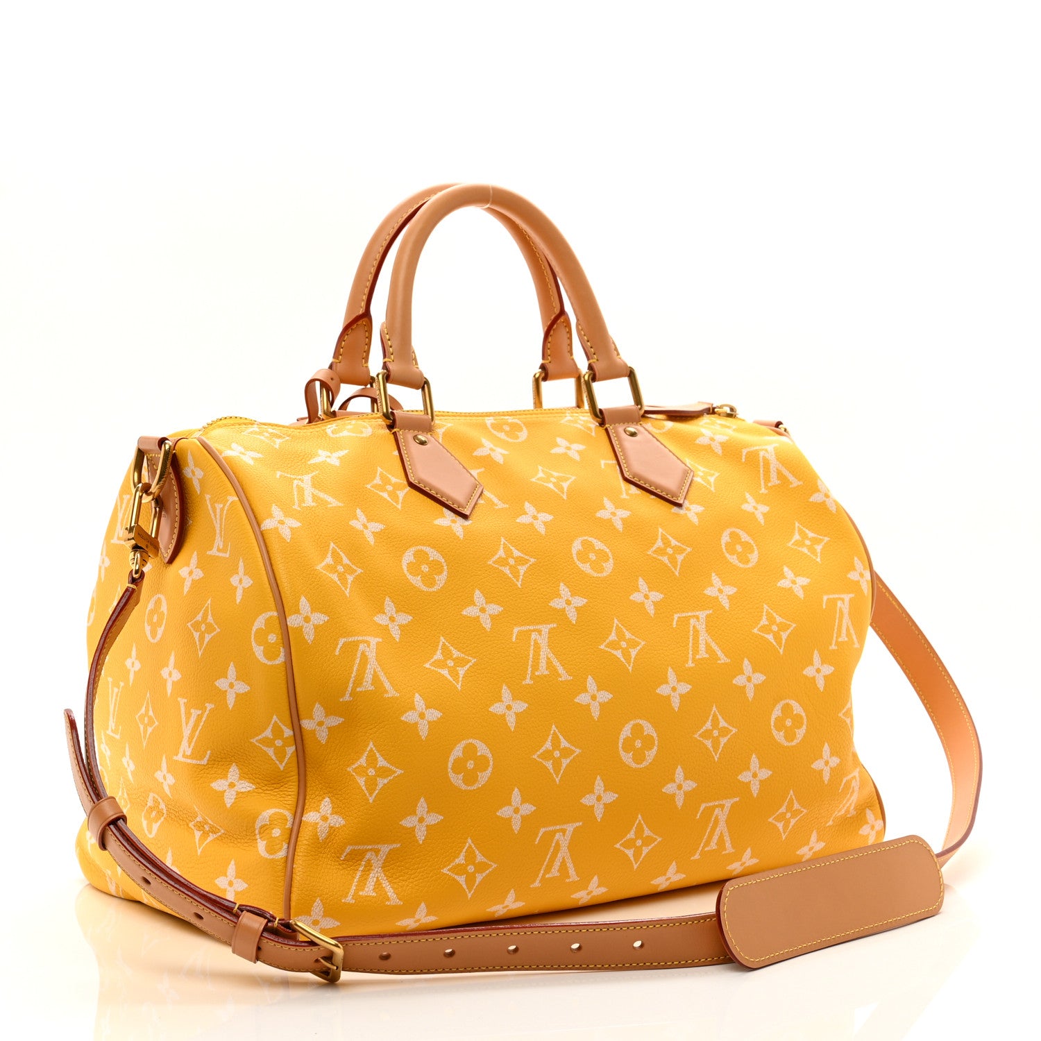 Louis Vuitton Calfskin Monogram Speedy P9 Bandouliere 40 Yellow 2 of 14