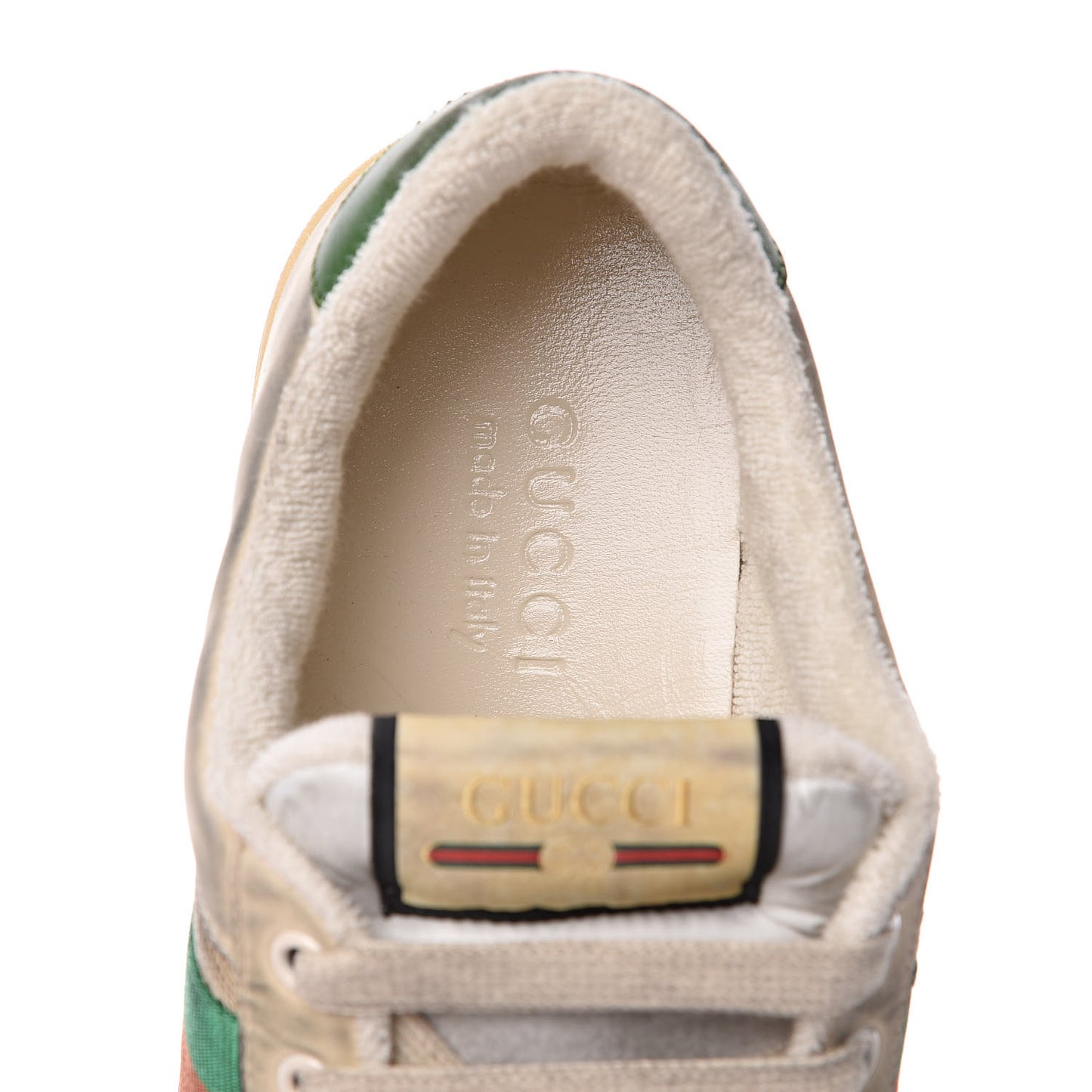 GG Monogram Nubuck Web Mens Screener Sneakers 7.5 New Sand Dusty Milk Vintage Green