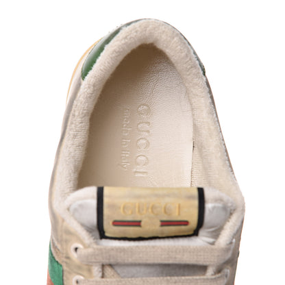Gucci GG Monogram Nubuck Web Mens Screener Sneakers 7.5 New Sand Dusty Milk Vintage Green 7 of 10
