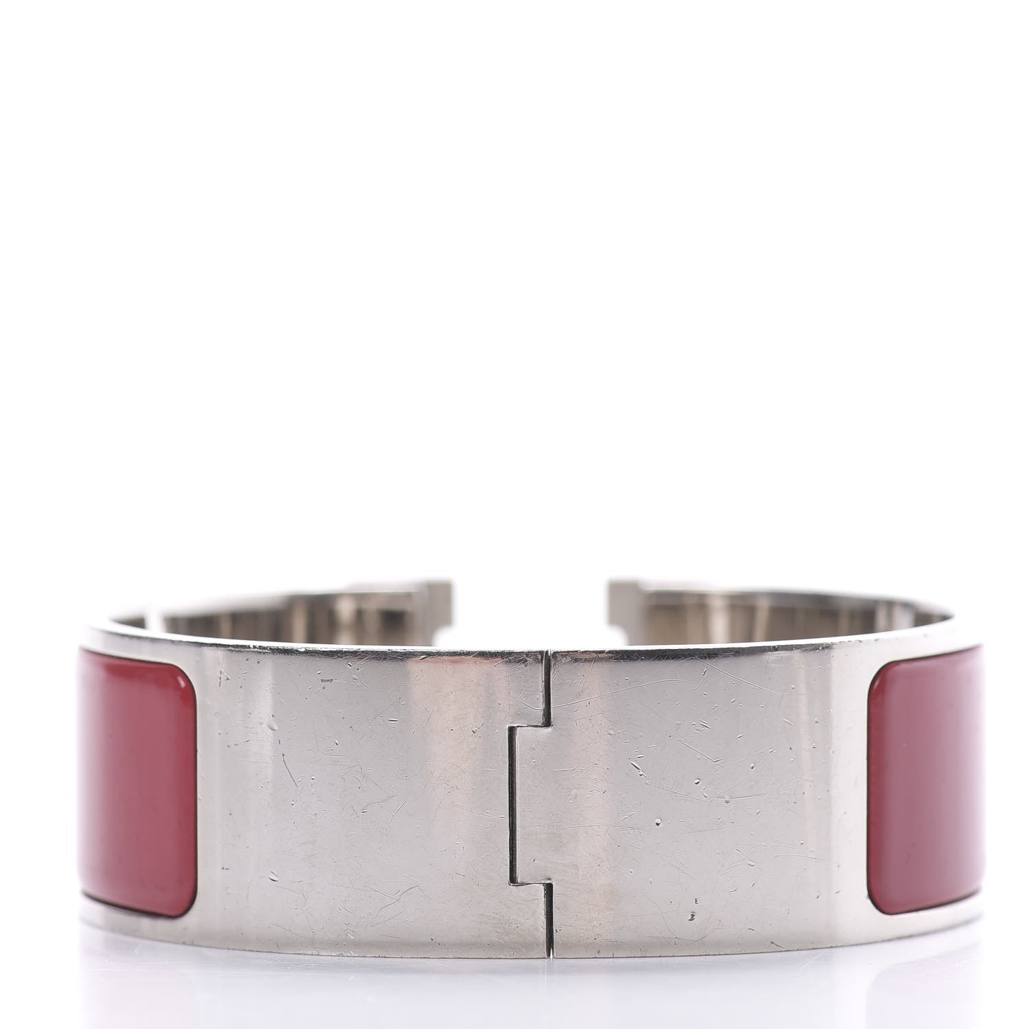 Hermes Enamel Wide Clic Clac H Bracelet PM Red 3 of 6
