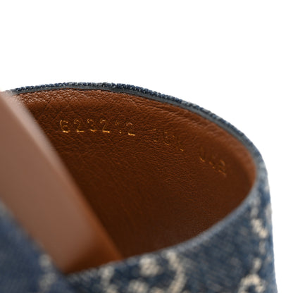 Gucci New Denim GG Monogram Angelina Platform 55mm Slide Sandals 36.5 Blue Tea 8 of 8