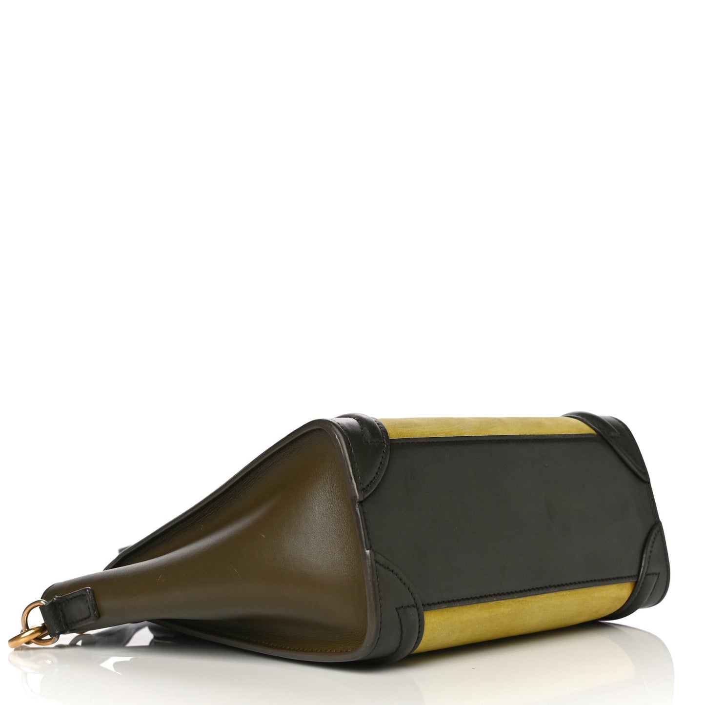 Nubuck Smooth Calfskin Nano Tri-Color Luggage Chartreuse