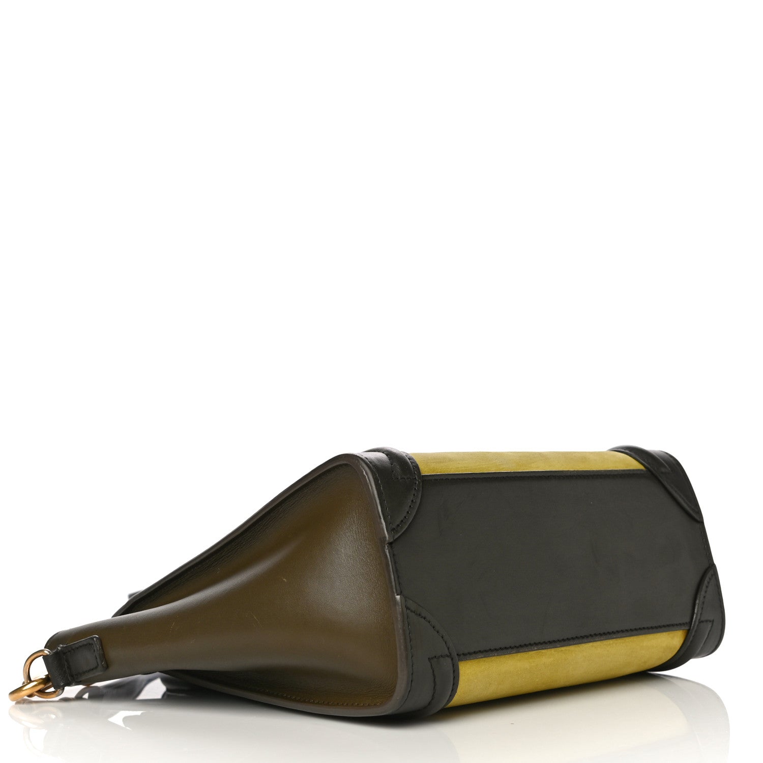 Celine Nubuck Smooth Calfskin Nano Tri-Color Luggage Chartreuse 3 of 20