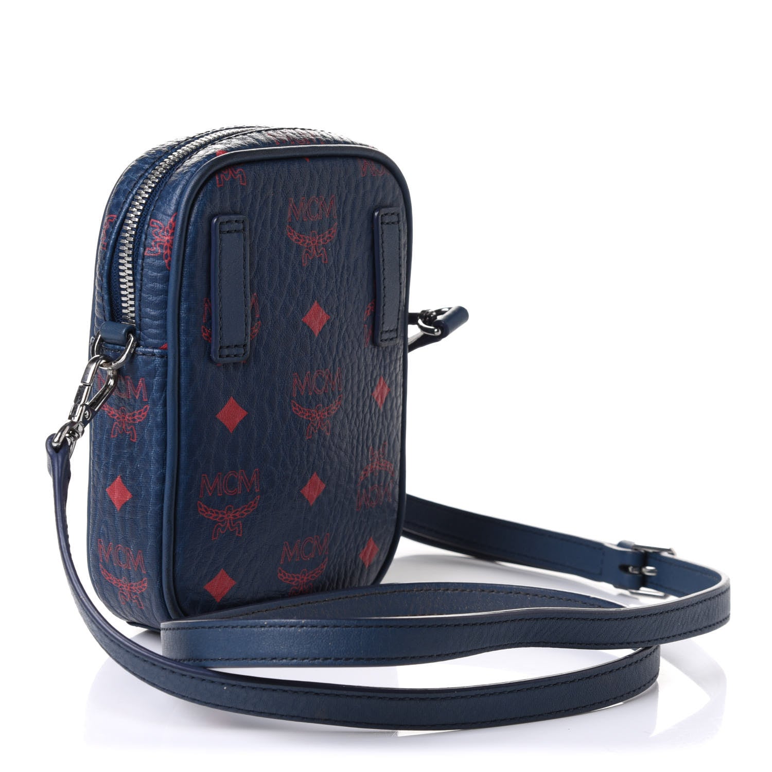 MCM Visetos X-Mini Crossbody Bag Deep Blue Sea 3 of 9