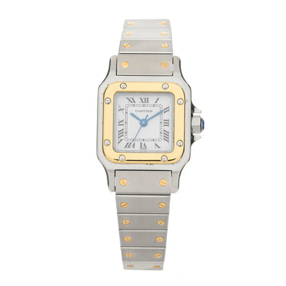 Cartier Stainless Steel 18K Yellow Gold 24mm Santos De Cartier Carree Automatic Watch 1 of 4