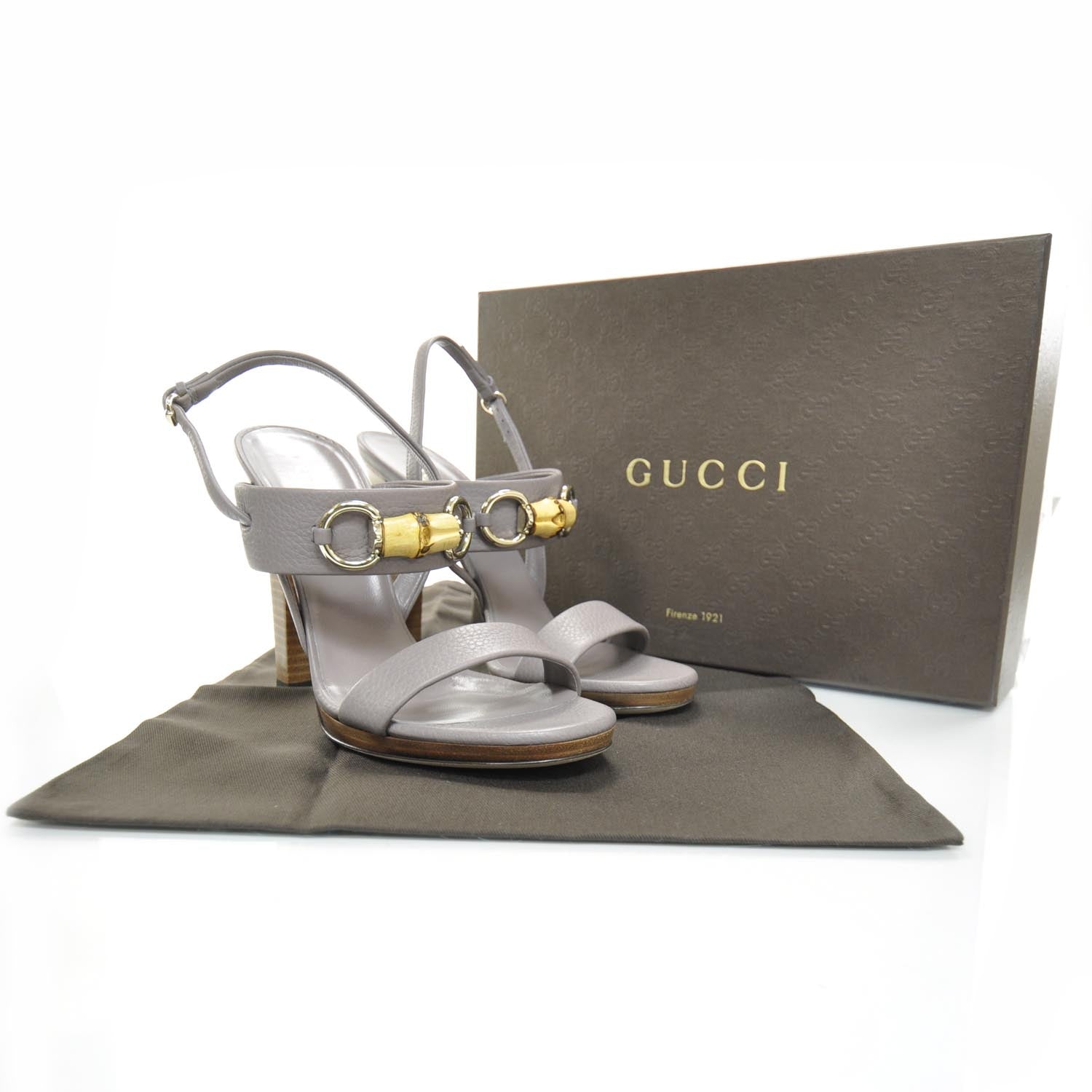 Gucci Leather Miss Bamboo Sandals 39 4 of 8