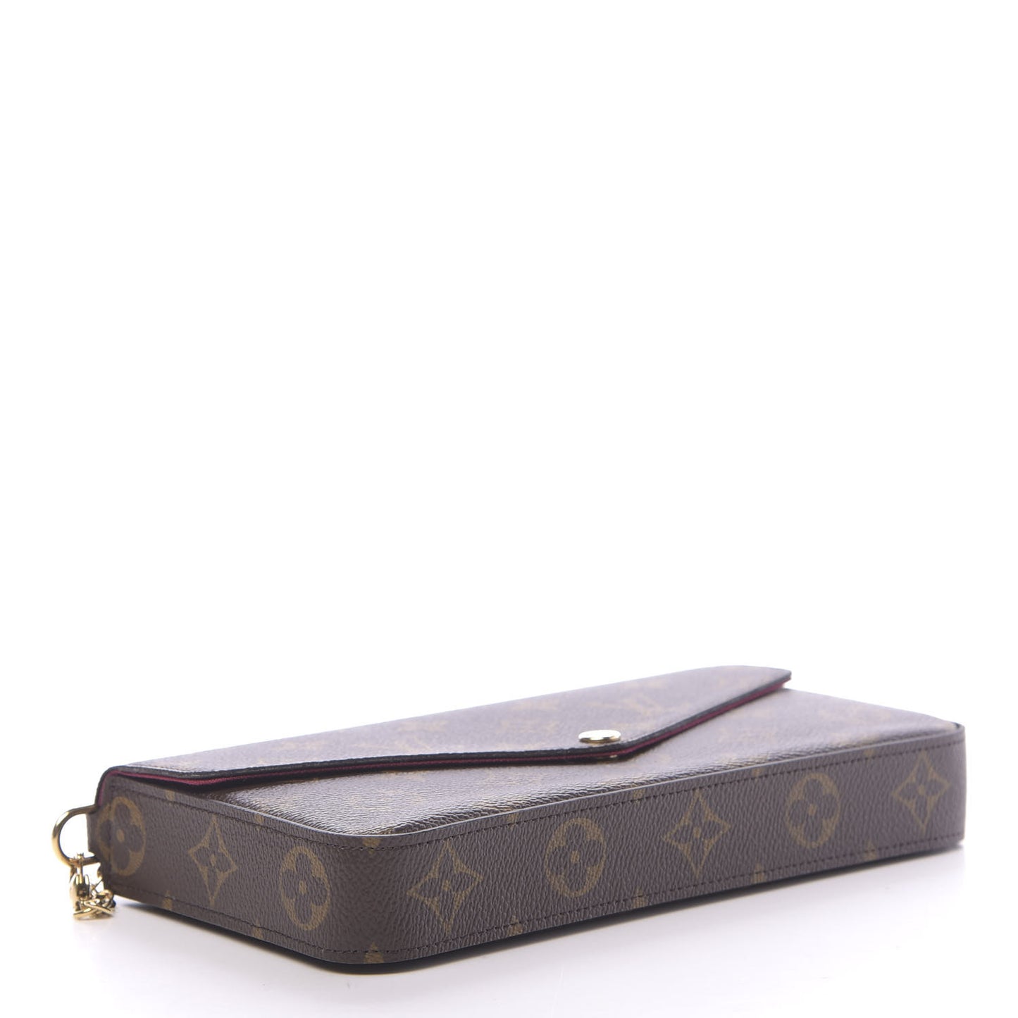 Monogram Pochette Felicie Chain Wallet Fuchsia