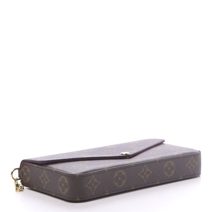 Louis Vuitton Monogram Pochette Felicie Chain Wallet Fuchsia 5 of 11