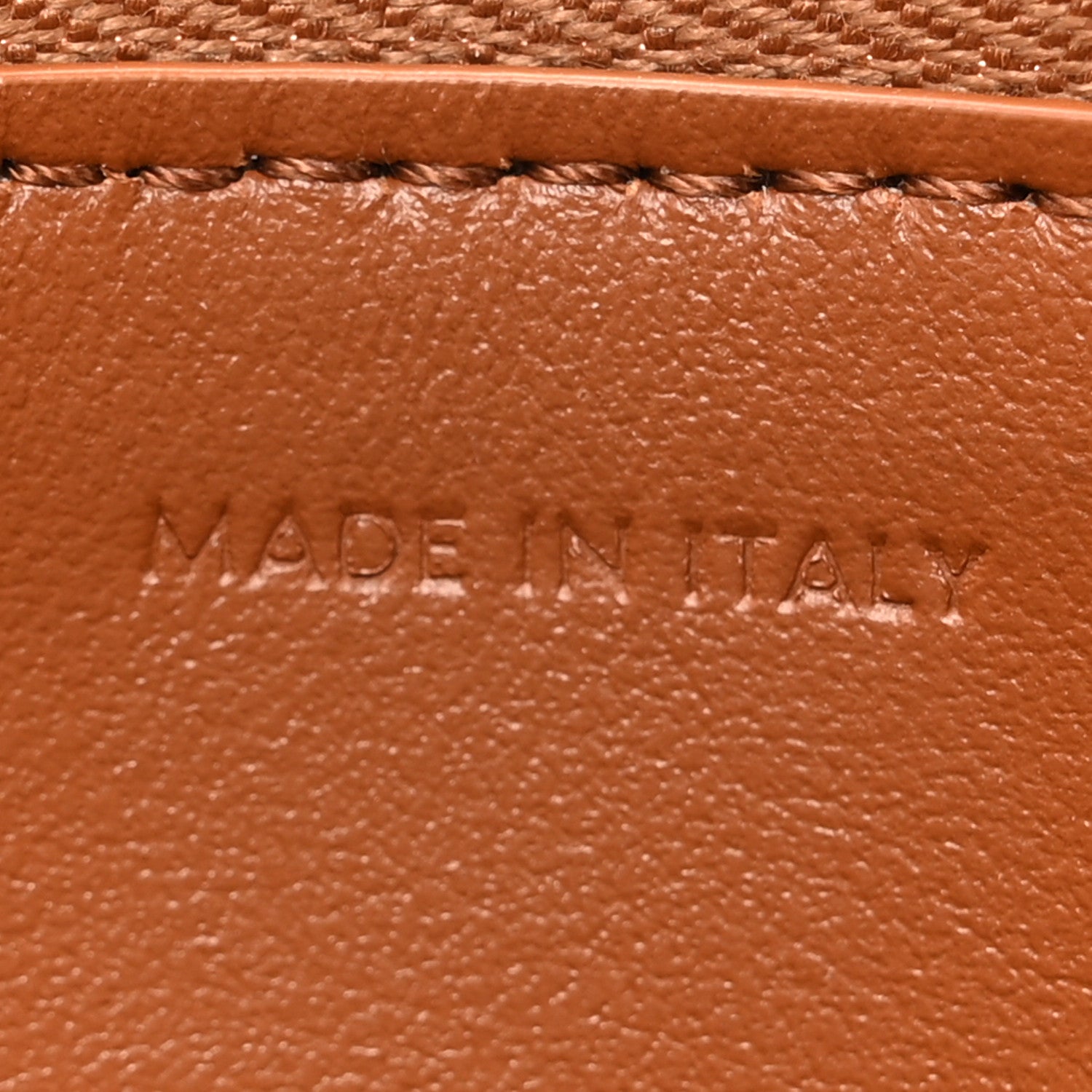 Celine Smooth Calfskin Cuir Triomphe Coin and Card Pouch With Hook Tan 6 of 7
