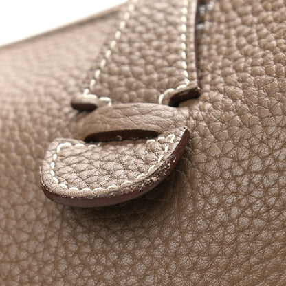 Hermes Taurillon Clemence Evelyne III PM Etoupe 11 of 11
