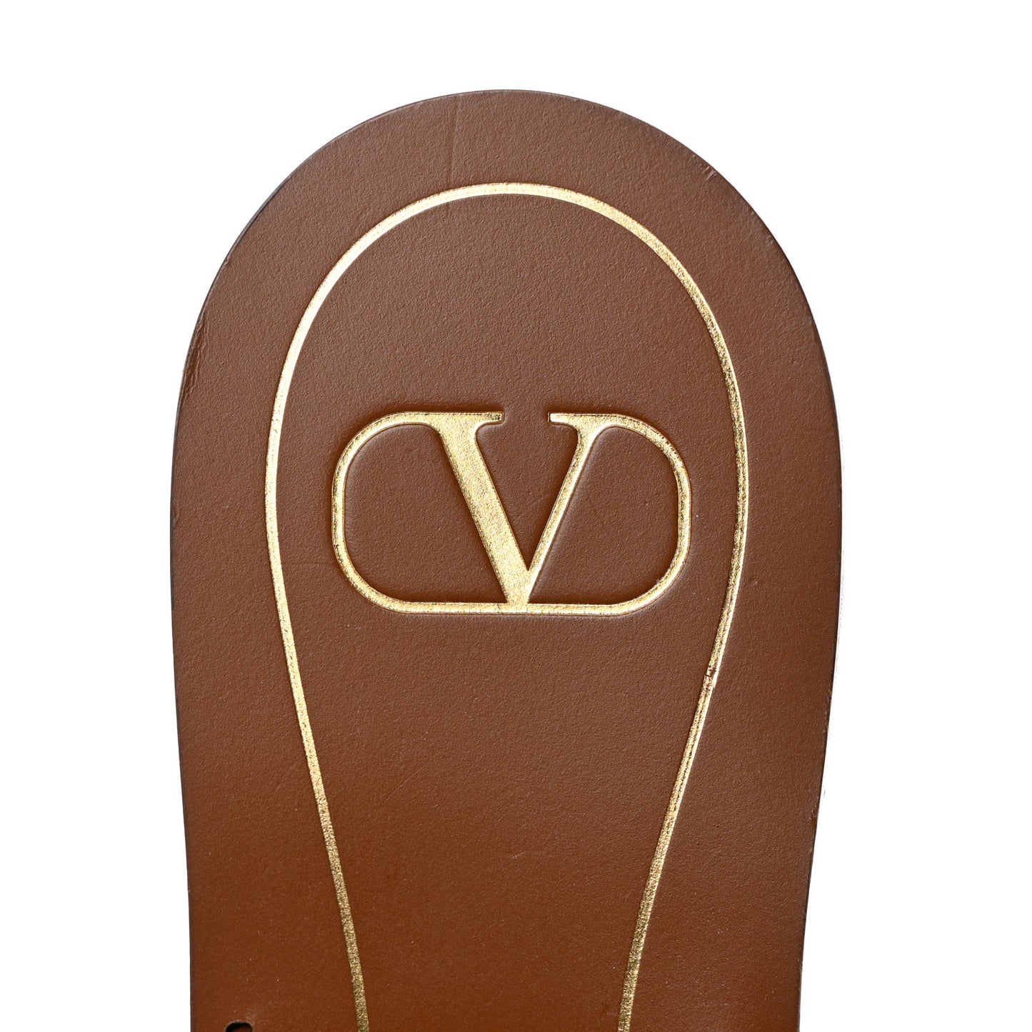 Calfskin Rockstud Flair Flat Thong Sandals 37.5 Selleria