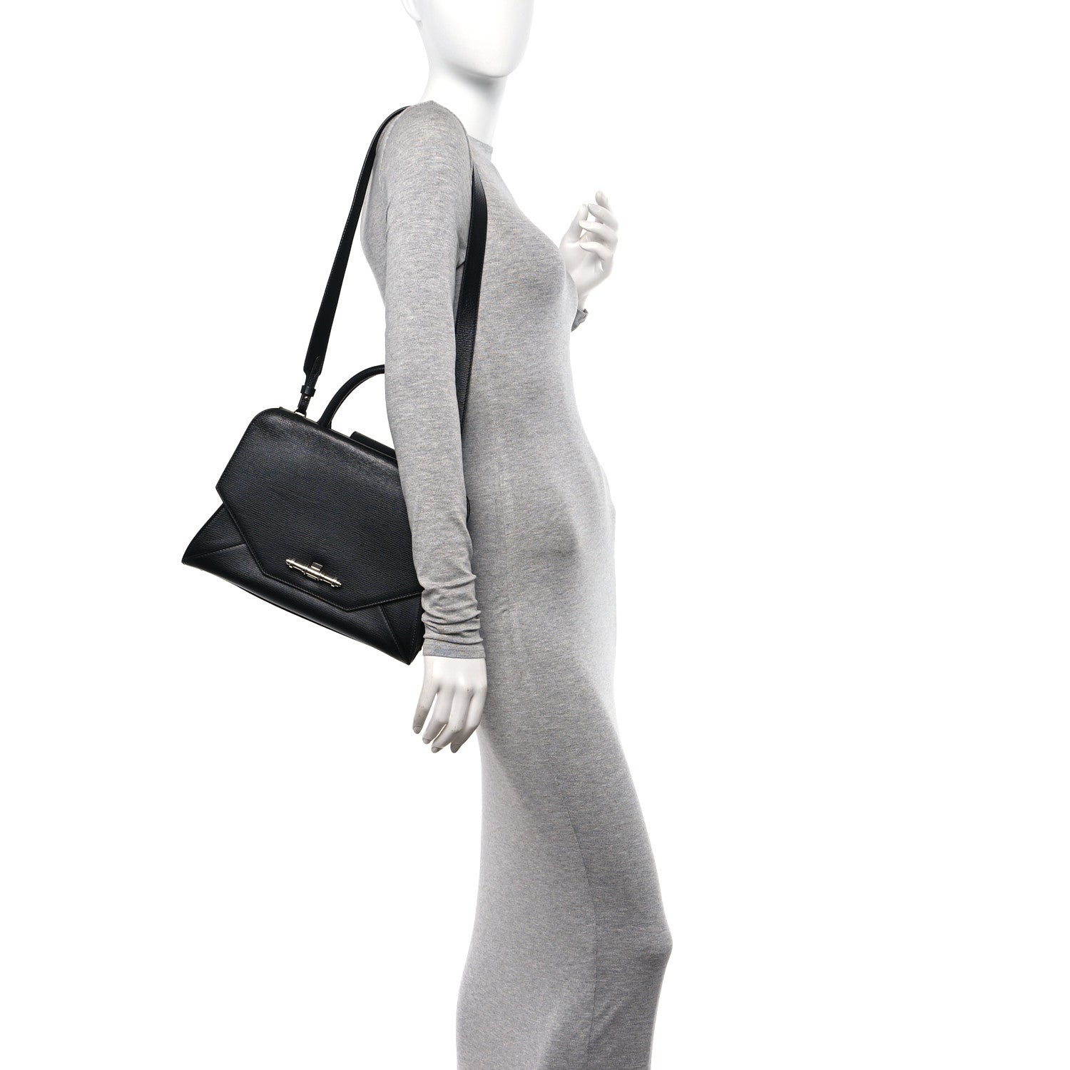 Givenchy Calfskin Small Obsedia Satchel Black 2 of 10