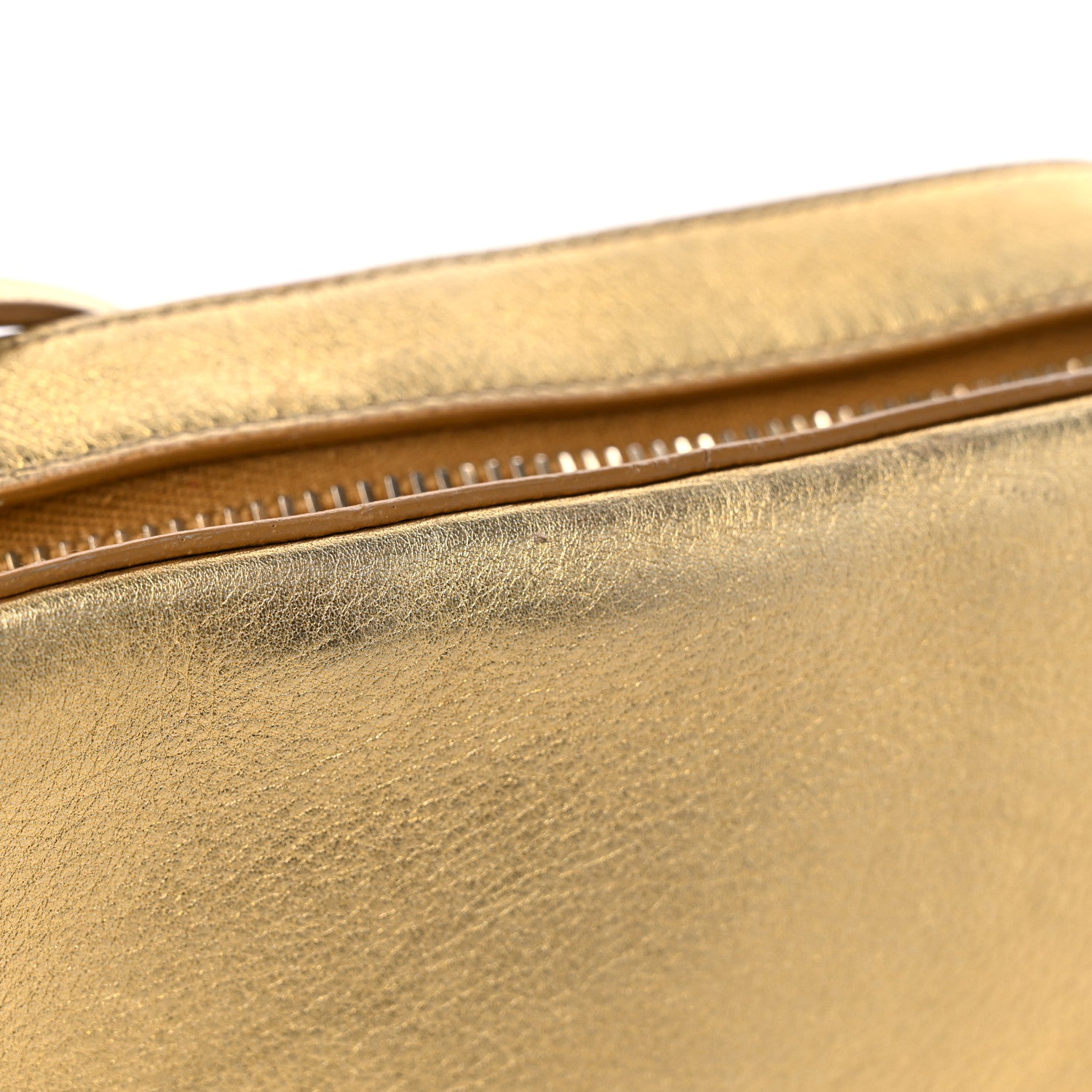 Saint Laurent Metallic Calfskin Small Classic Monogram Camera Bag Gold 13 of 18