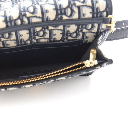 Christian Dior Oblique Montaigne 2-In-1 Pouch Blue 5 of 8